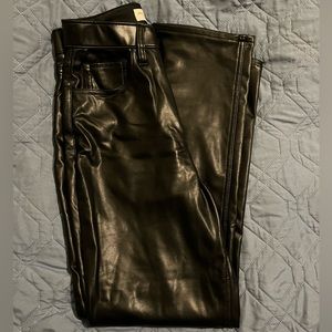 Abercrombie & Fitch leather straight pants